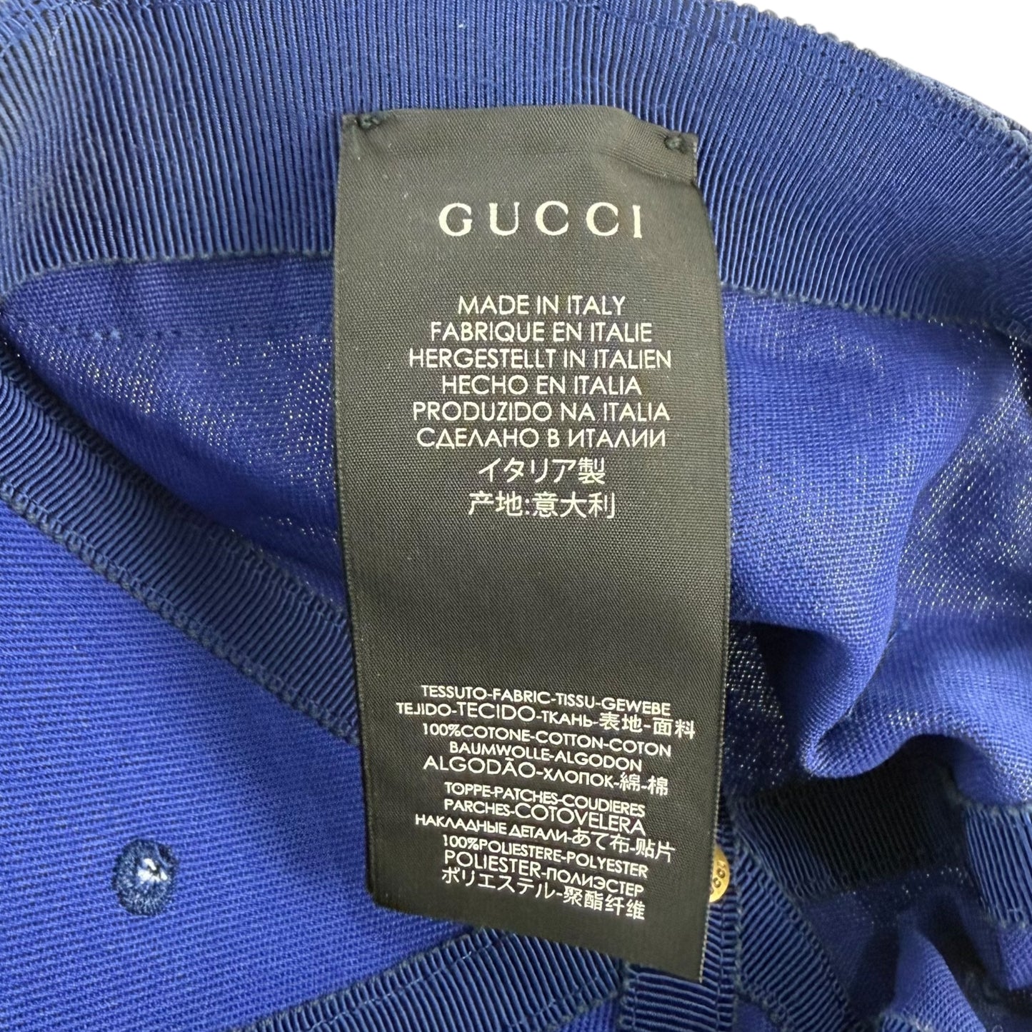 Gucci x MLB NY Yankees Blue Bird Baseball Cap Hat