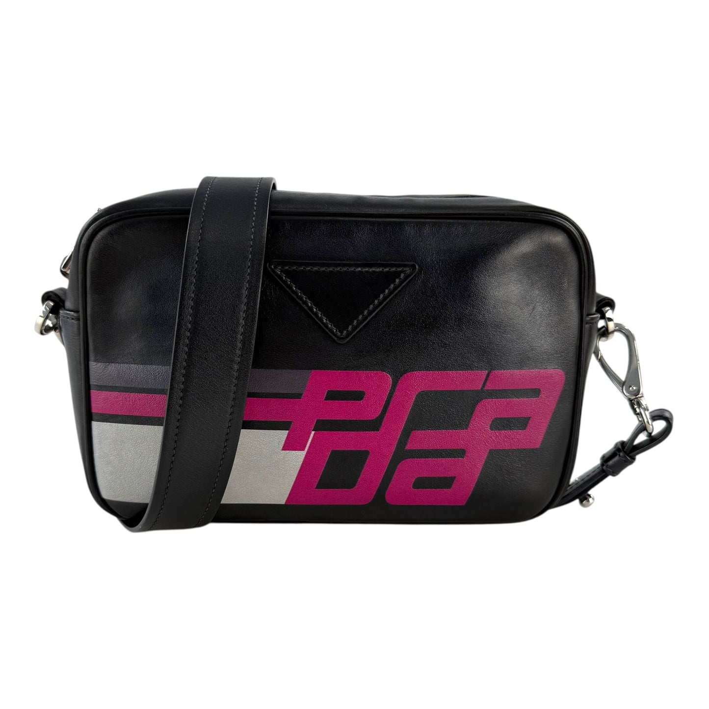 Prada Racing Logo Leather Crossbody Shoulder Bag