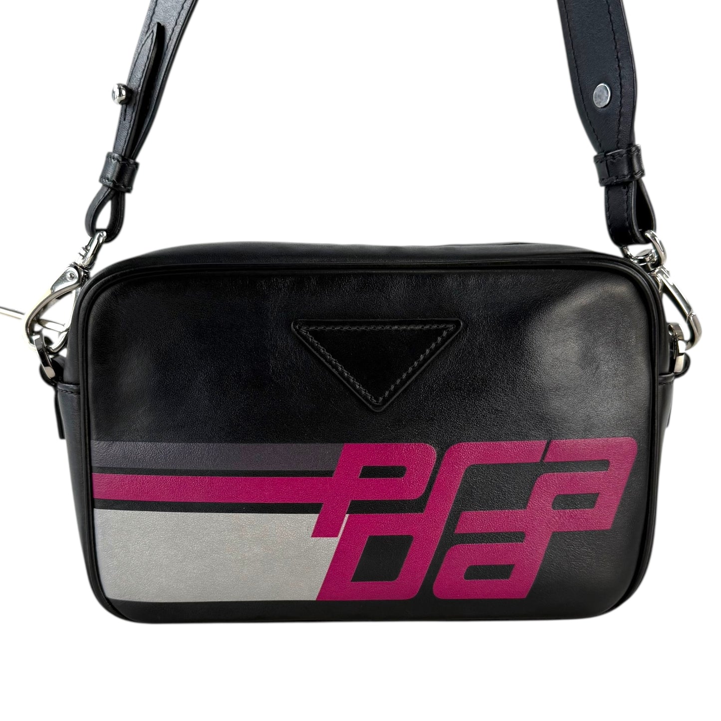 Prada Racing Logo Leather Crossbody Shoulder Bag