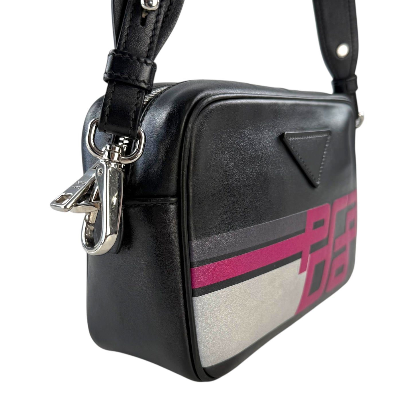 Prada Racing Logo Leather Crossbody Shoulder Bag