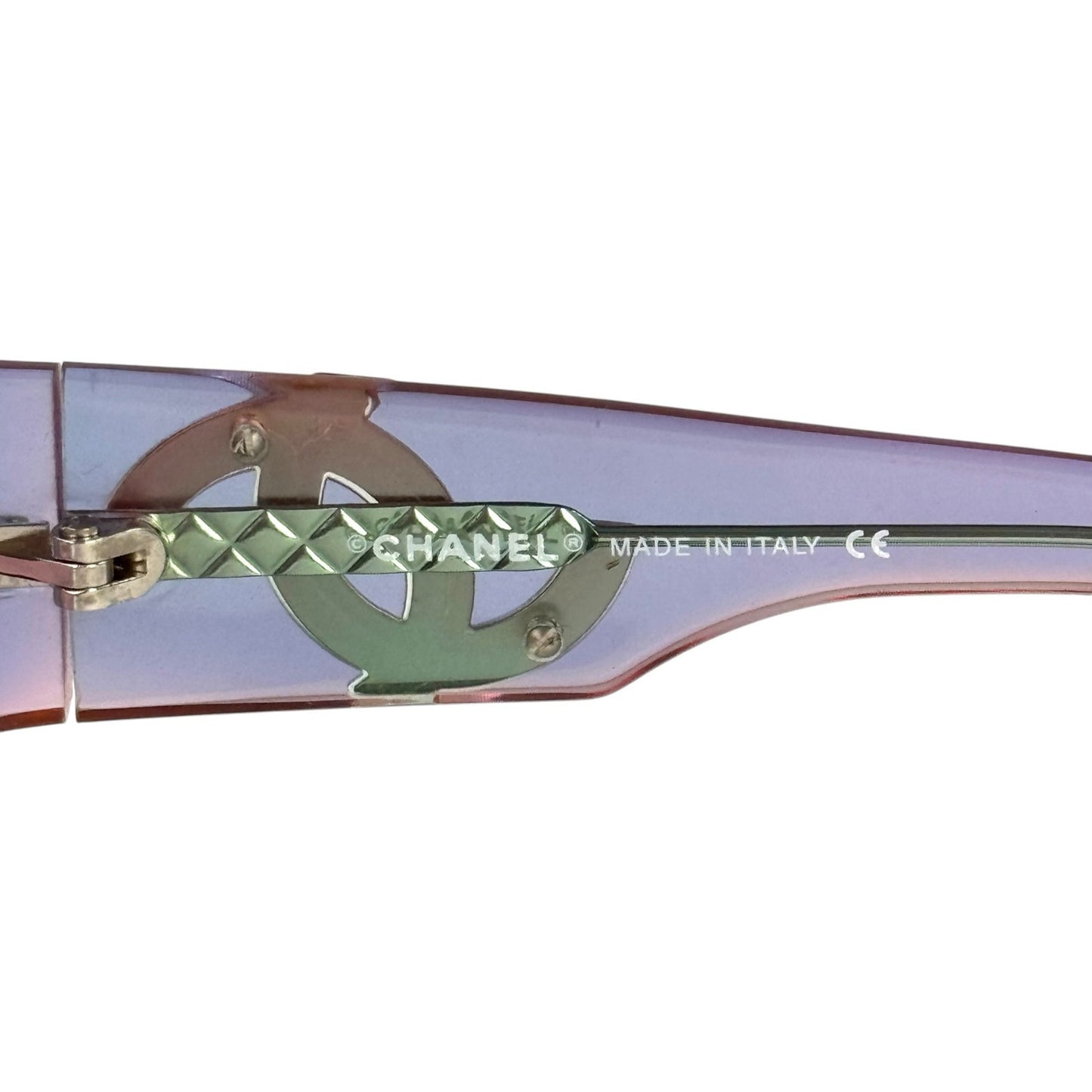 Chanel CC Purple Oval Sunglasses