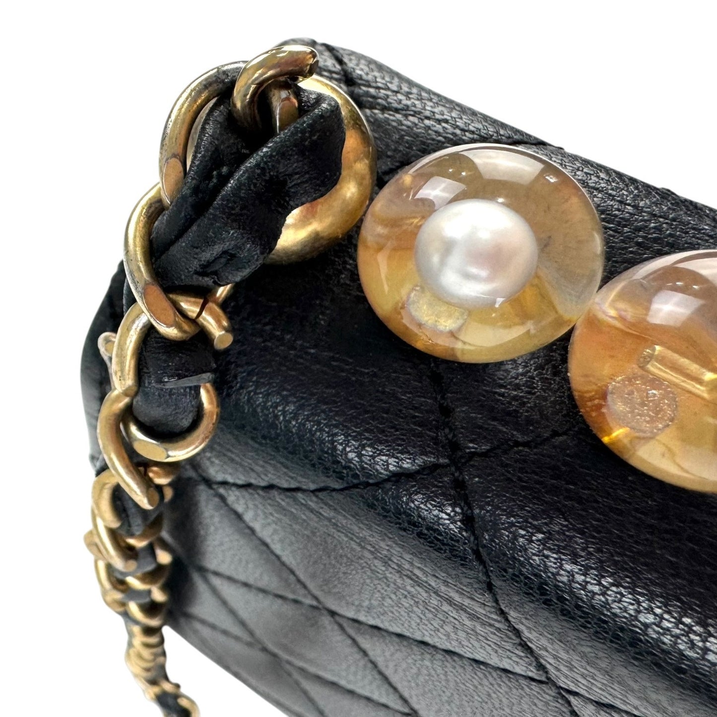 Chanel Chic Faux Pearl Mattelasse Flap Bag