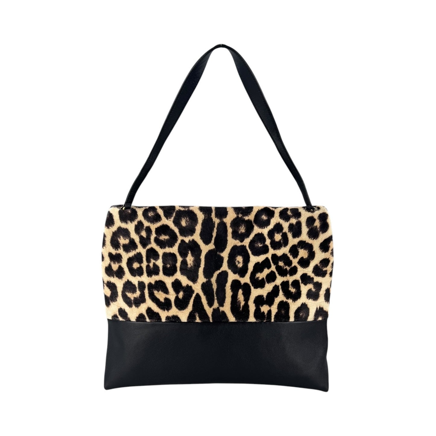 Celine All Soft Leopard Print Calf Hair Shoulder Bag