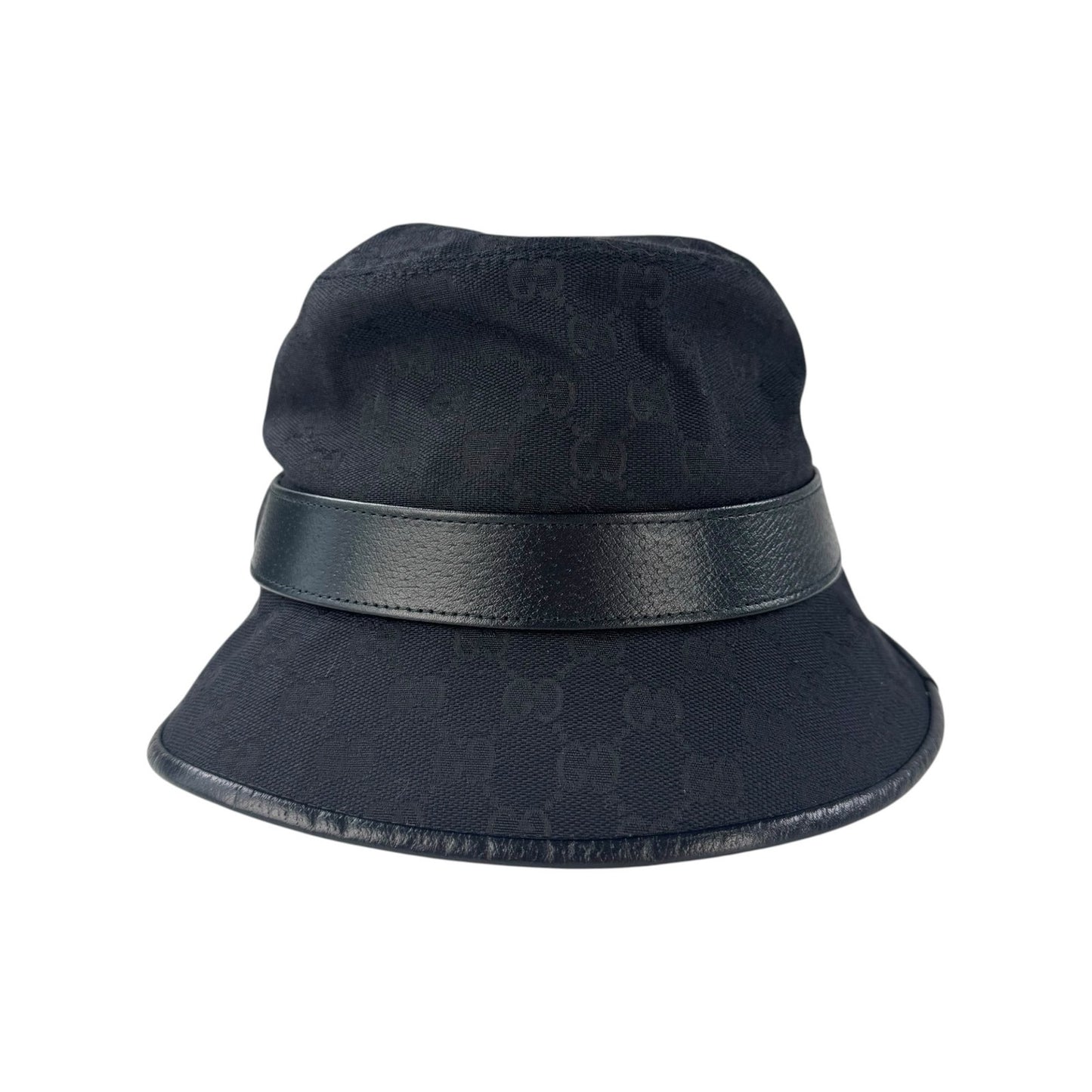Gucci Monogram Black Bucket Hat