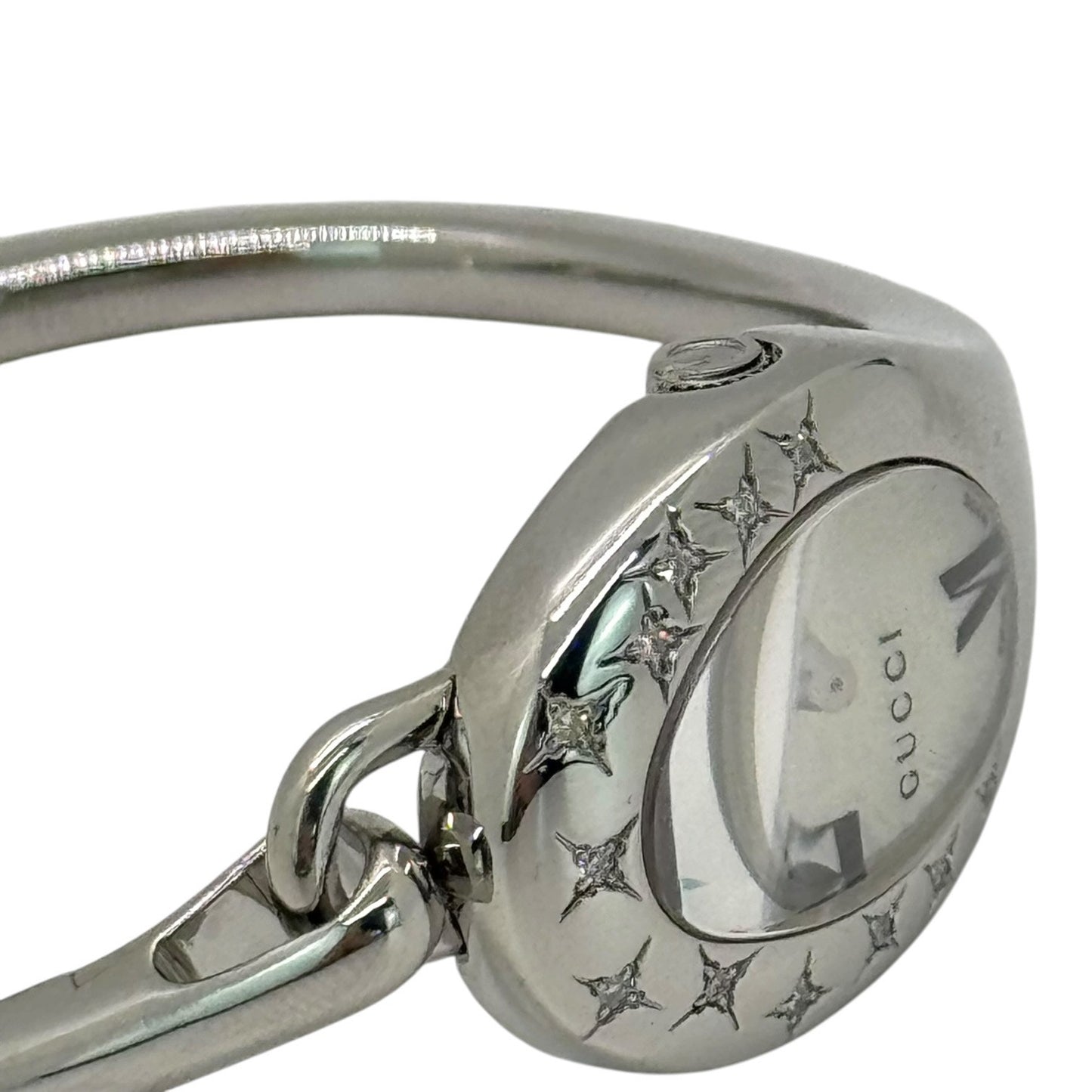 Gucci Horsebit Diamond Star Bangle Watch