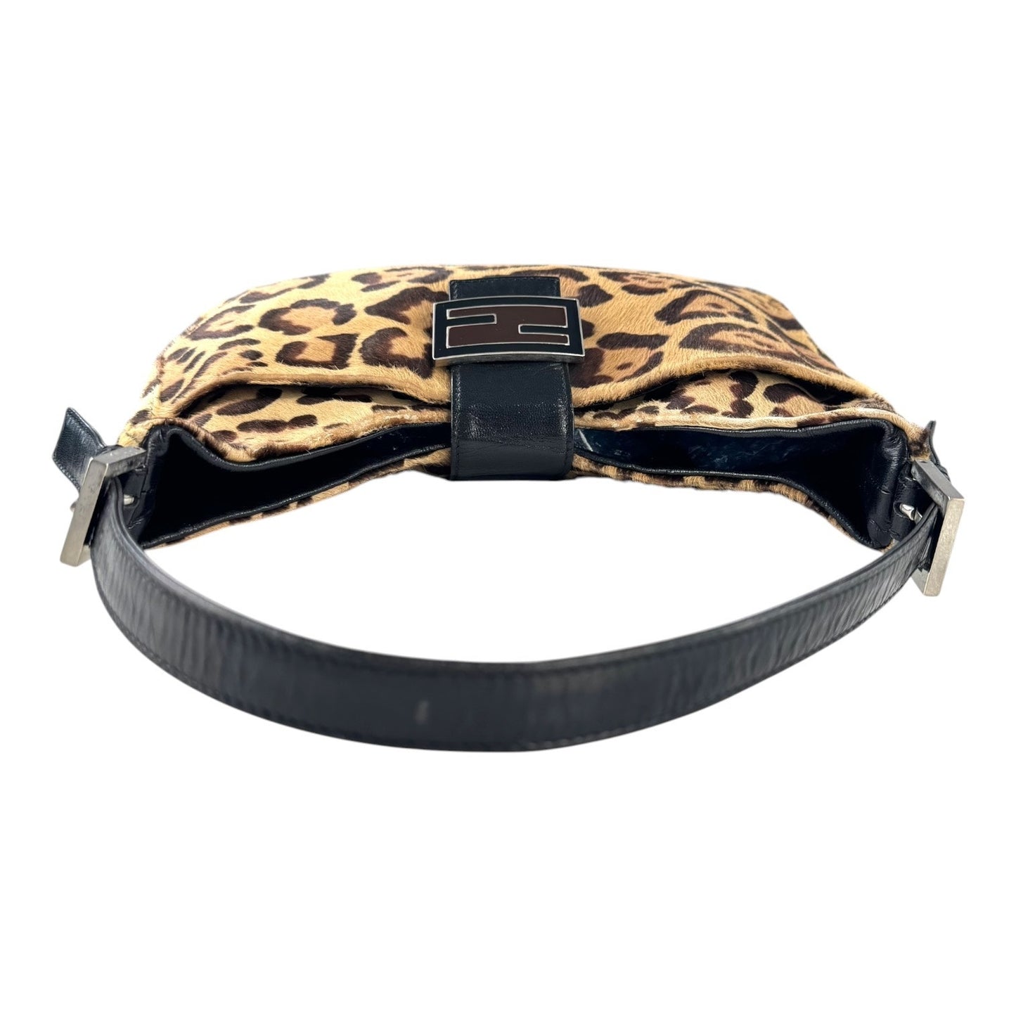 Fendi Vintage Leopard Print Calf Hair Shoulder Bag