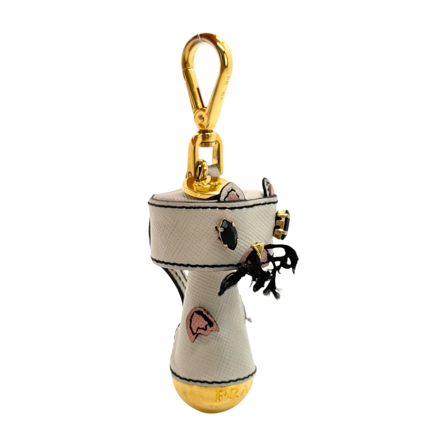 Prada Saffiano Leather Cat Bag Charm