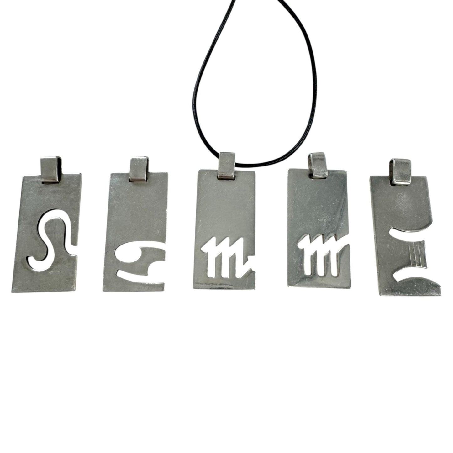 Gucci Sterling Silver Zodiac Pendant Necklace Set