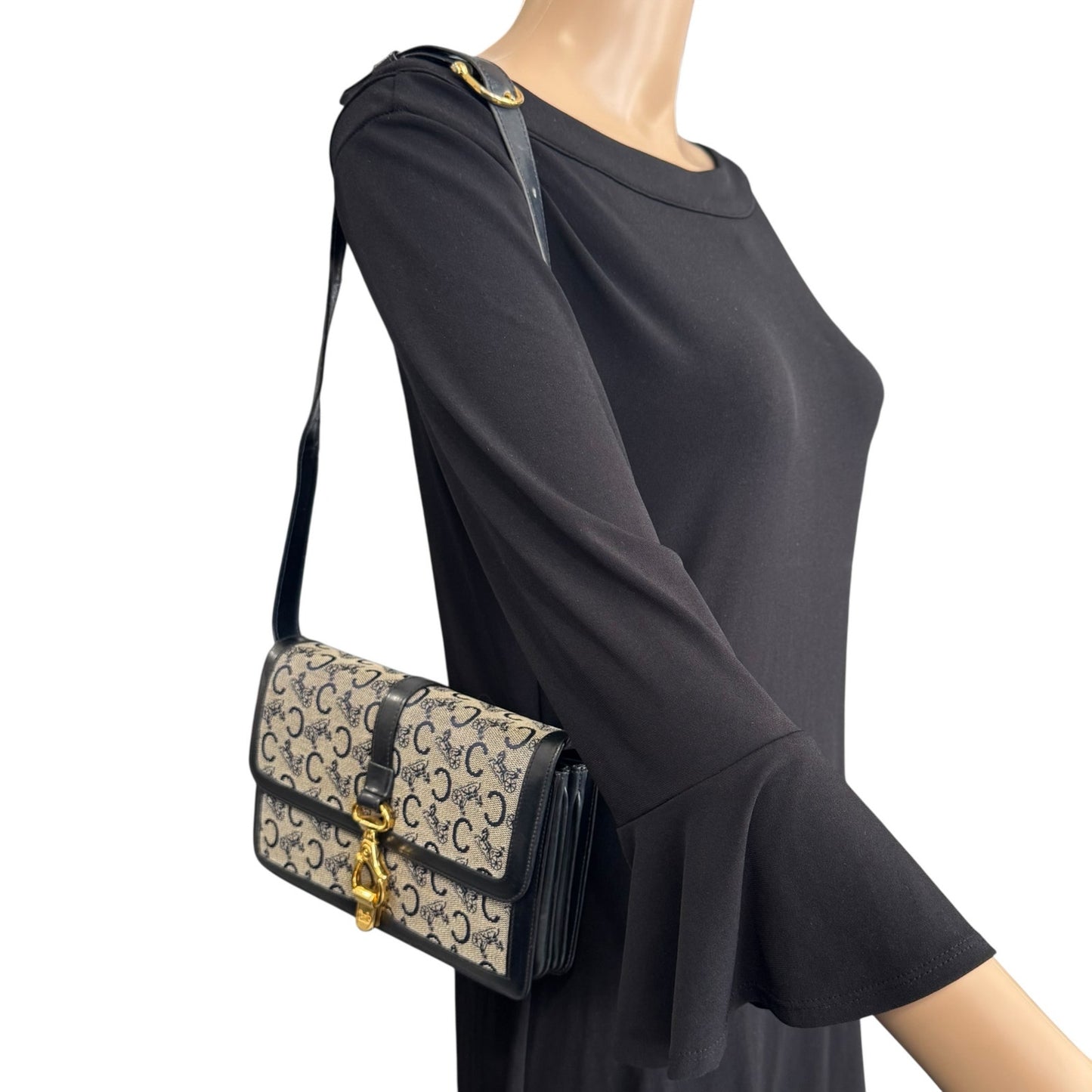 Celine Vintage Triomphe Shoulder Bag