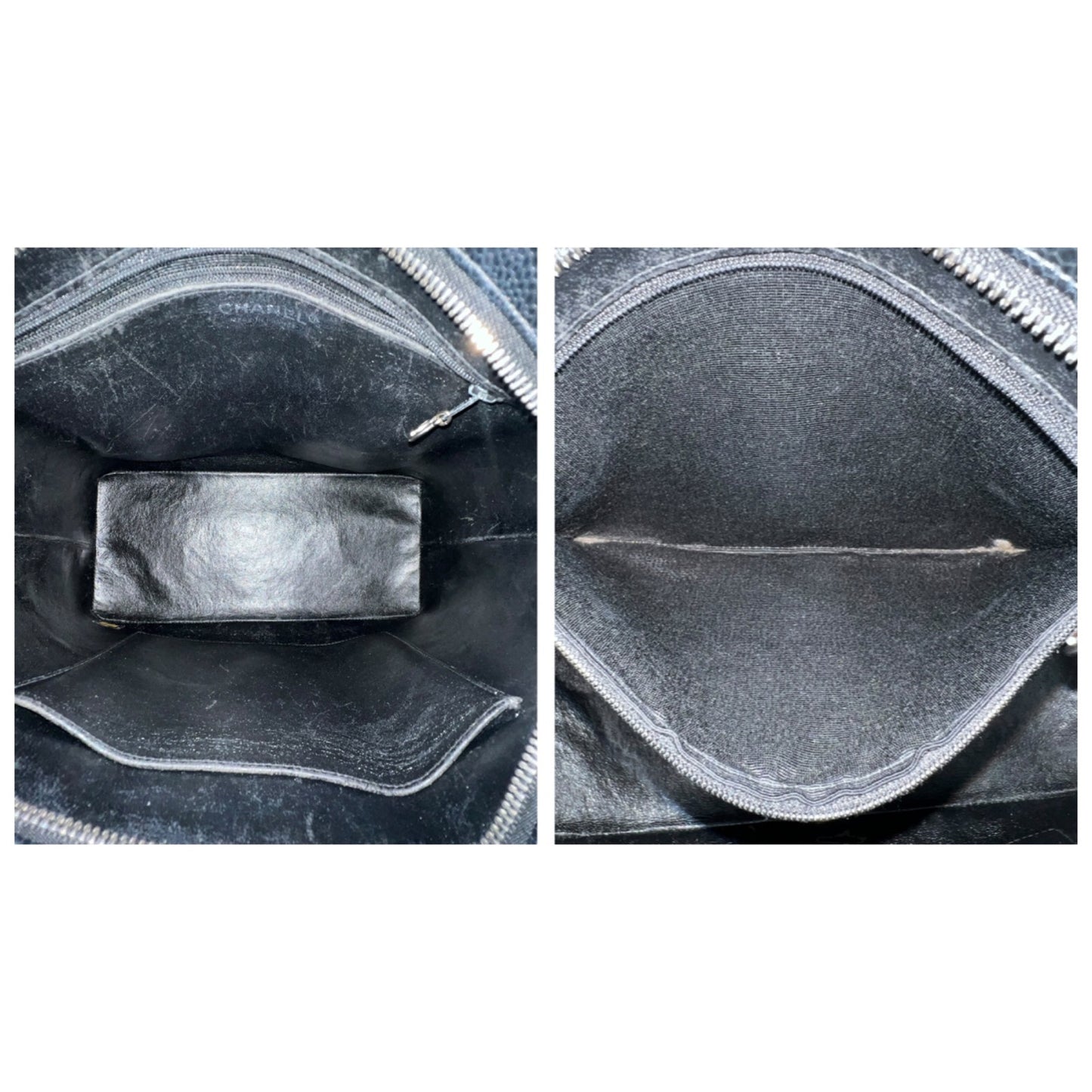 Chanel CC Caviar Leather Medallion Shoulder Bag