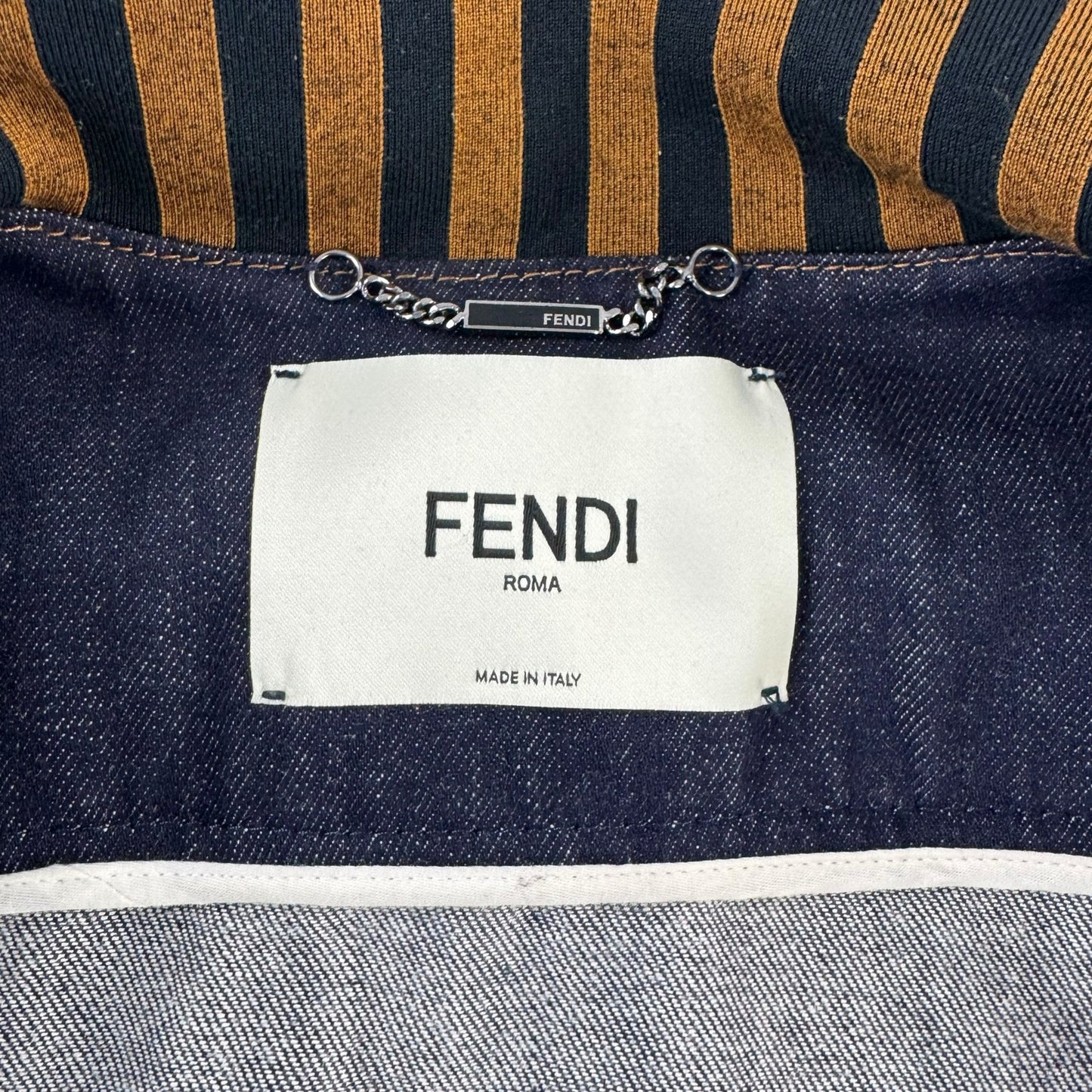 Fendi Cold-Shoulder Denim Jacket
