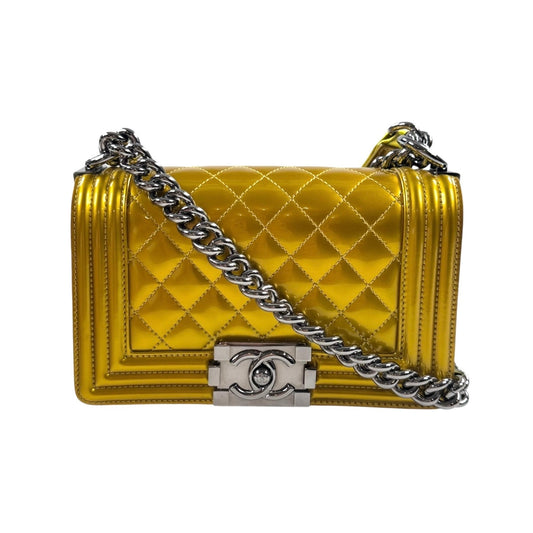Chanel Small Patent Leather Boy Bag