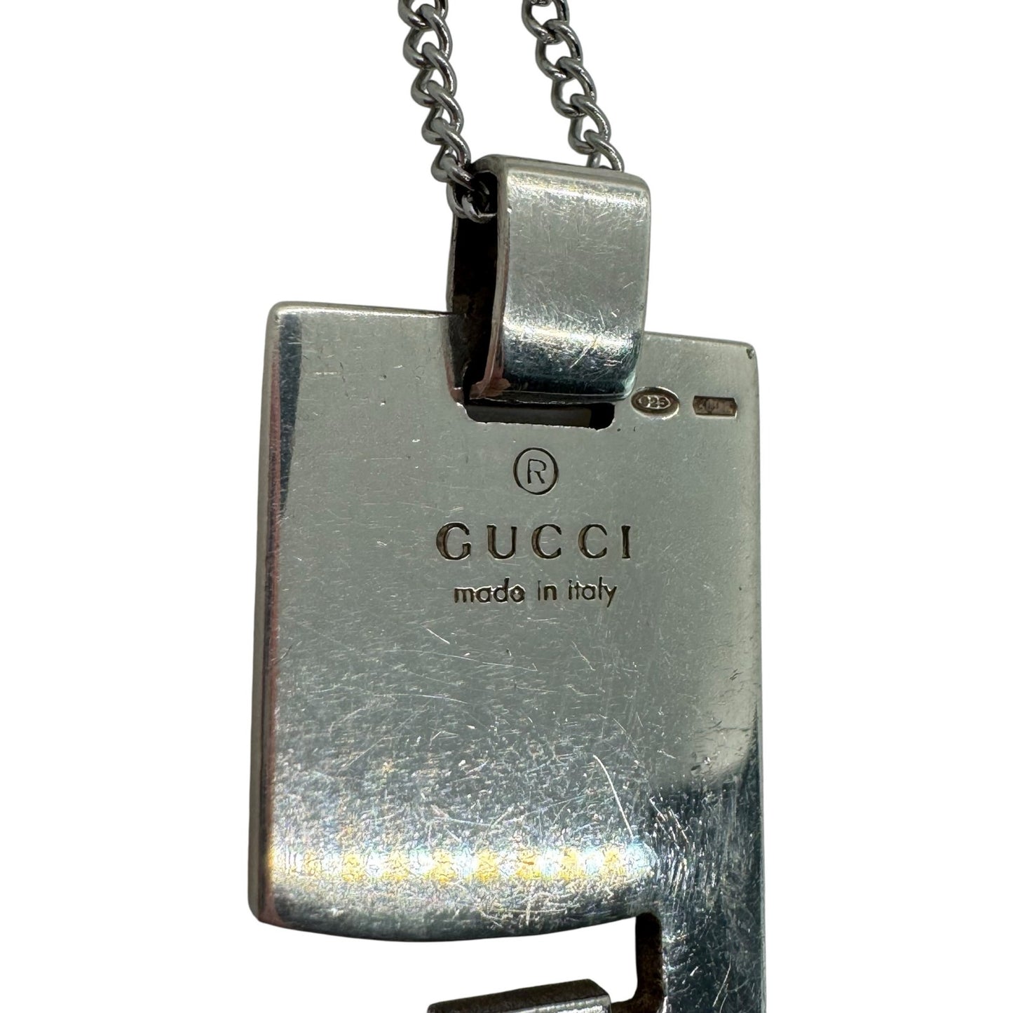 Gucci Capricorn Sterling Silver Plate Necklace