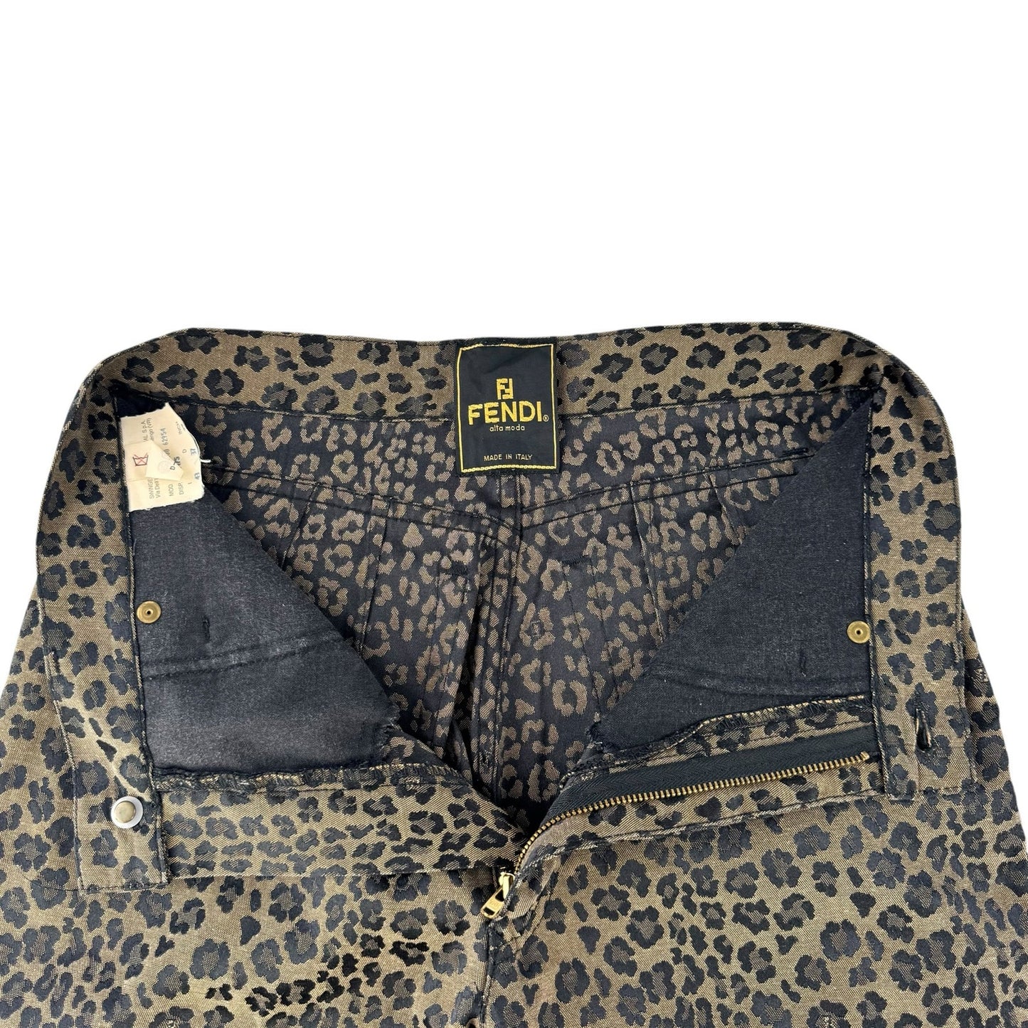 Fendi Vintage Leopard Print Pant