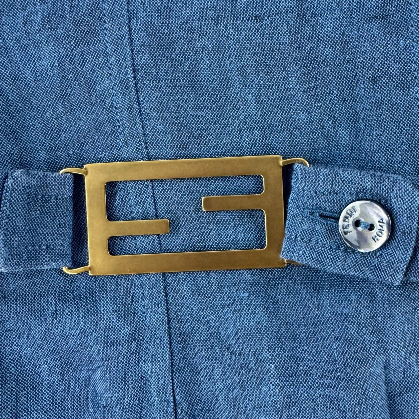 Fendi Vintage Linen Skirt & Top Set