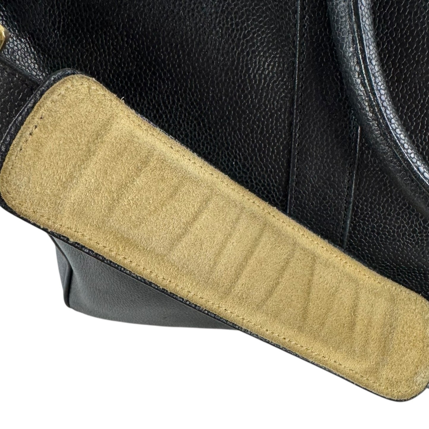 Chanel Vintage CC Caviar Leather Boston Bag