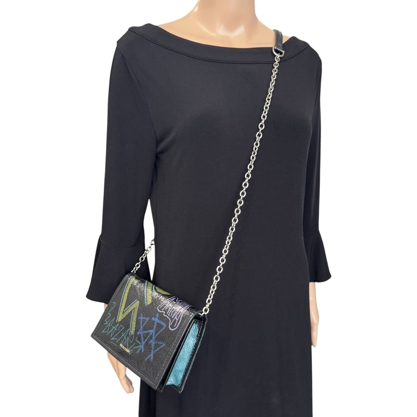 Balenciaga Graffiti Bazar Wallet-On-Chain Bag
