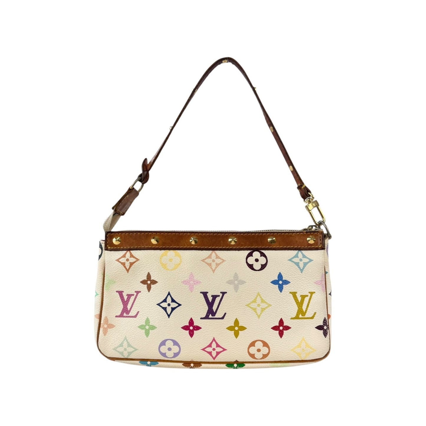 Louis Vuitton Vintage Murakami Multicolor Studded Pochette Bag