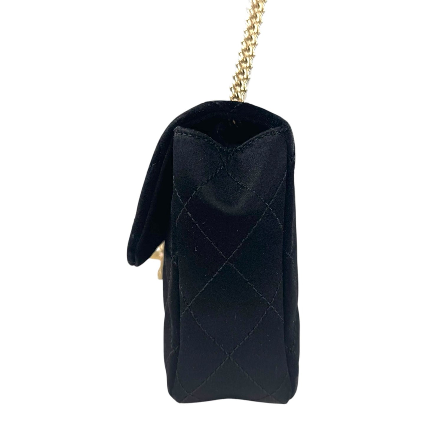 Chanel CC Jeweled Matelassé East West Flap Bag