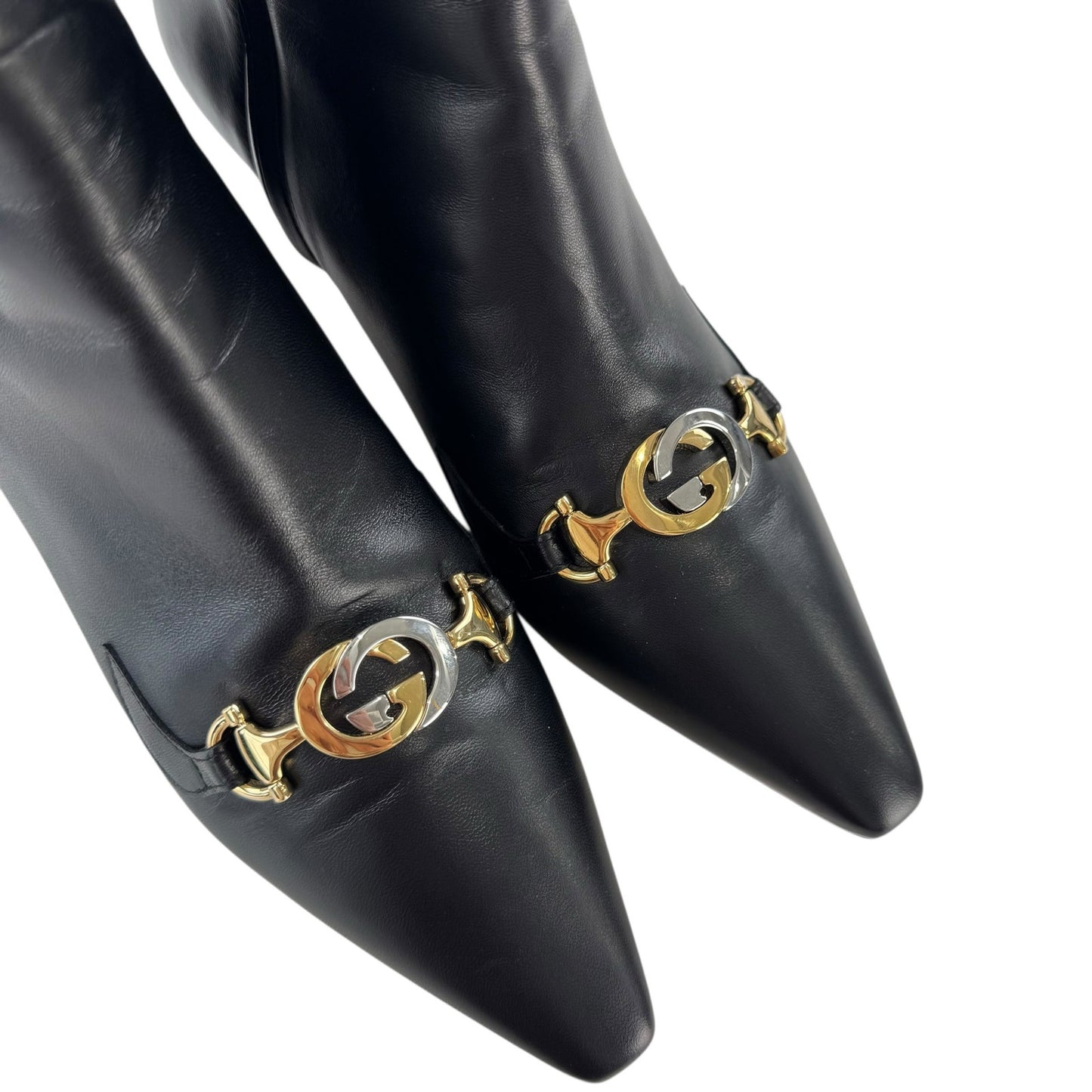 Gucci Horsebit Heeled Boots