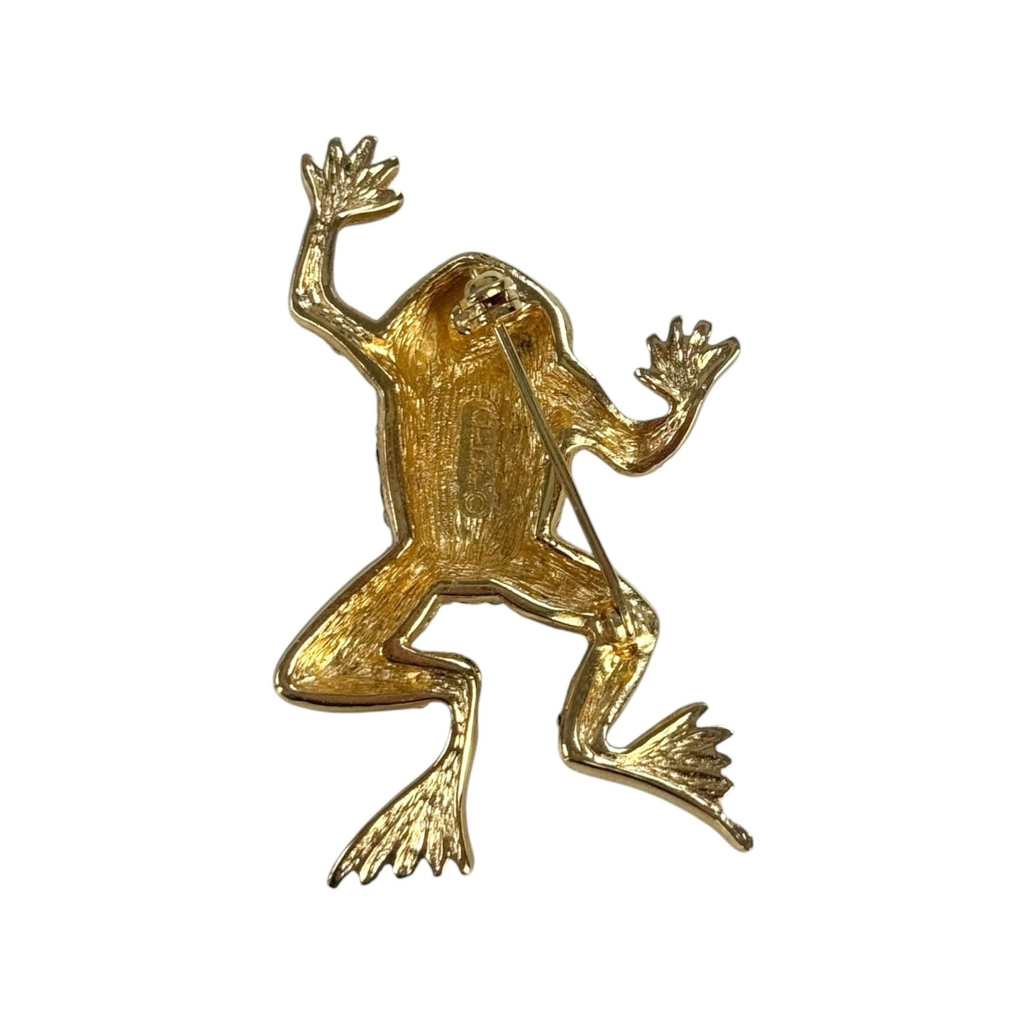 Dior Vintage Frog Rhinestone Brooch
