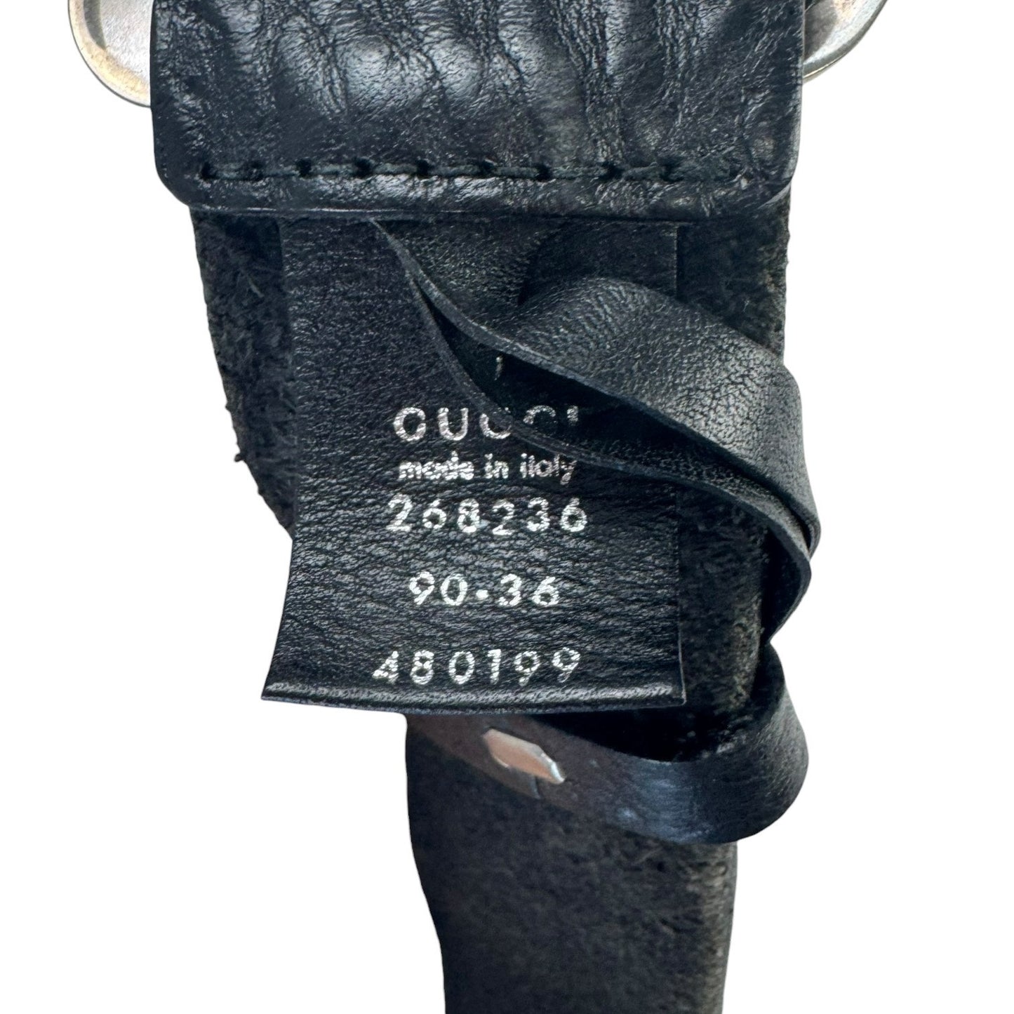 Gucci Crest Black Leather Belt