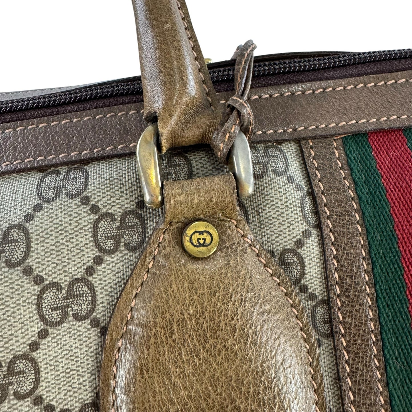Gucci Vintage Monogram Sherry Line Travel Bag