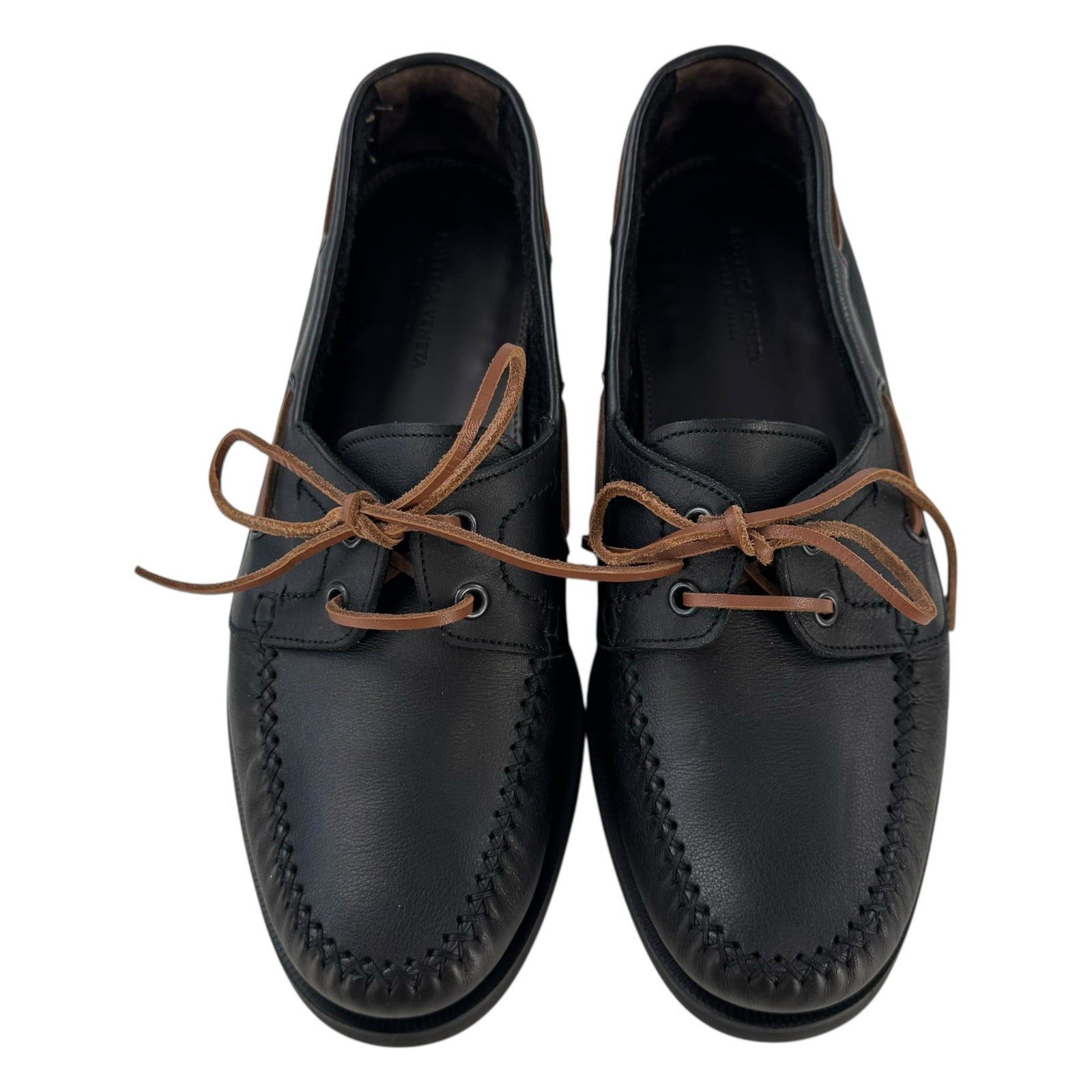 Bottega Veneta Leather Boat Shoes