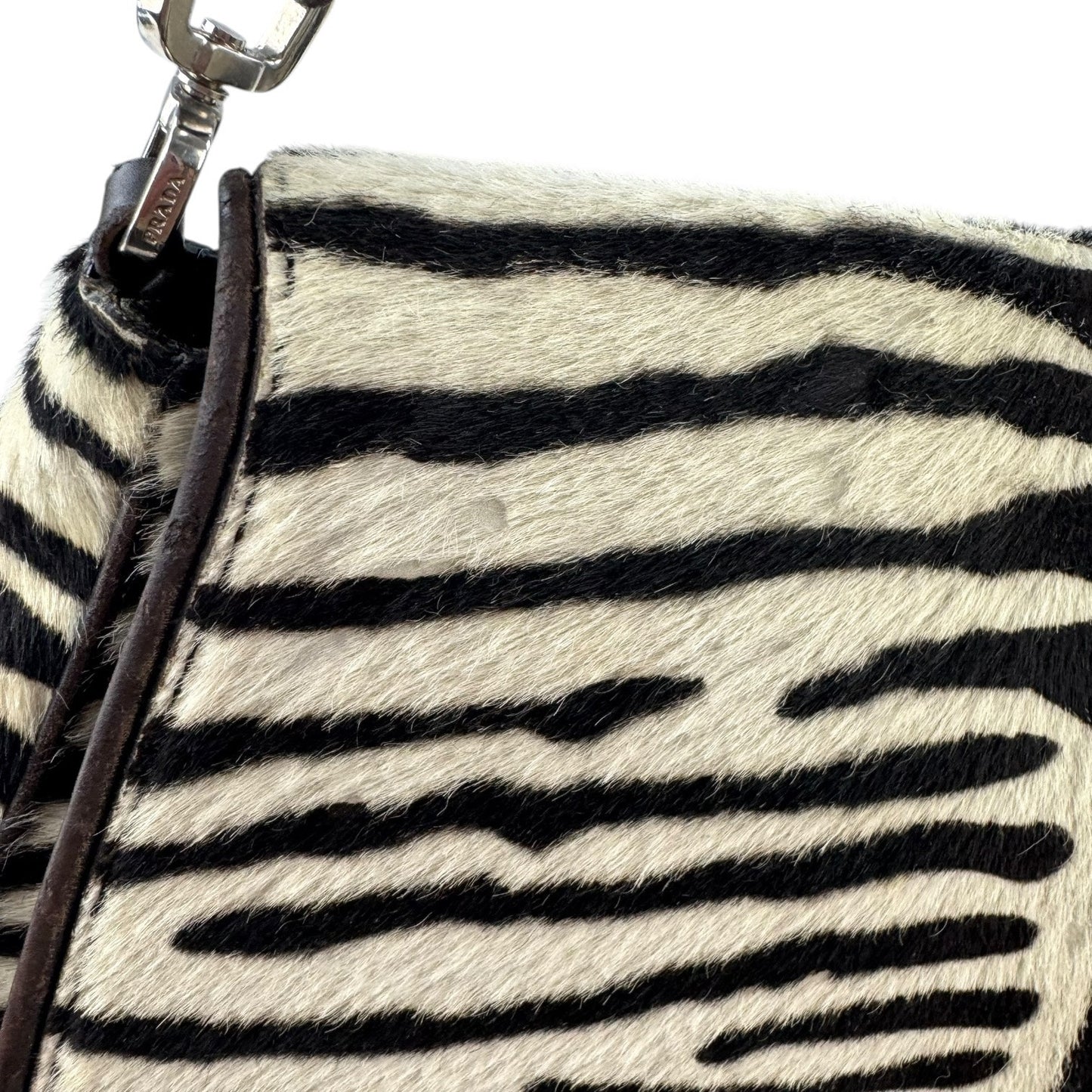 Prada Zebra Print Calf Hair Shoulder Bag