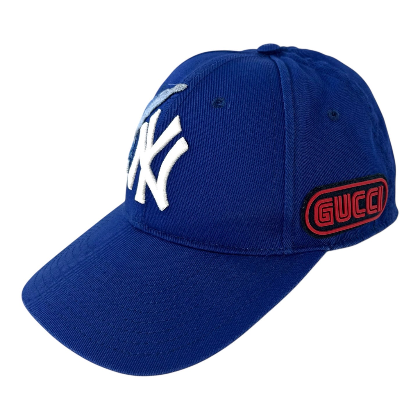 Gucci x MLB NY Yankees Blue Bird Baseball Cap Hat