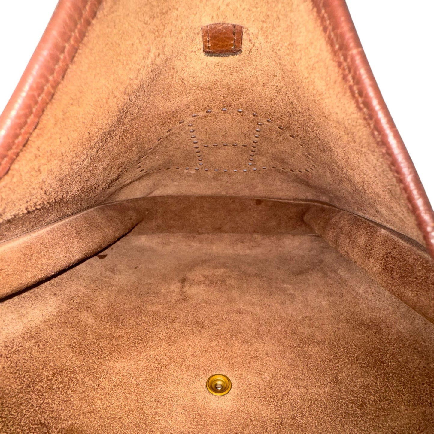 Hermes Brown Leather Taurillon Clemence Evelyne Gen I PM Bag