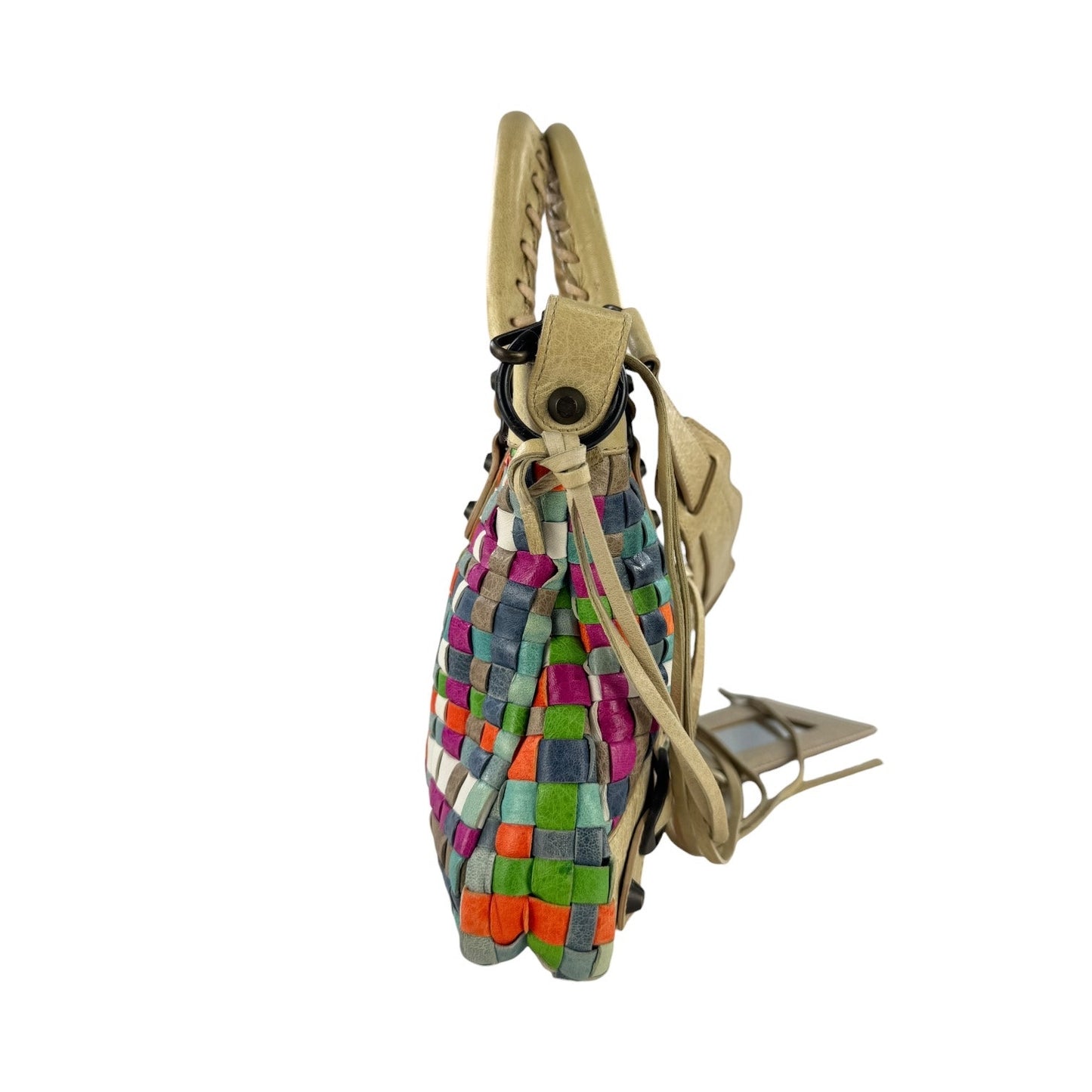 Balenciaga Multicolor Woven City Bag