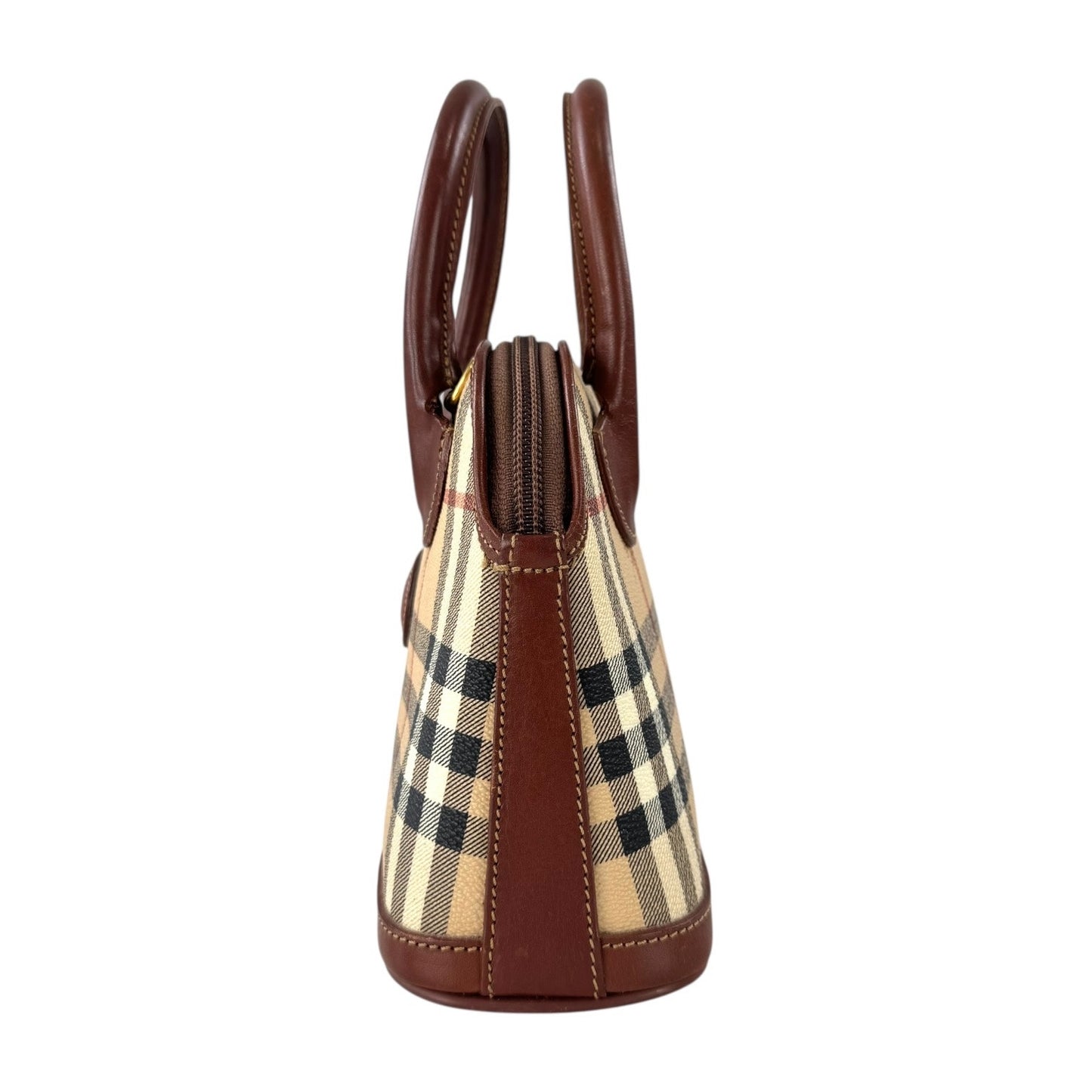 Burberry Nova Check Shadow Mini Dome Handbag