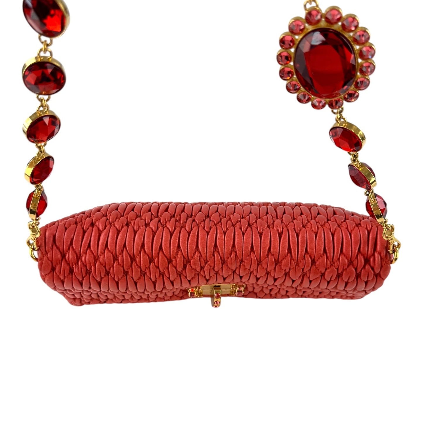 Miu Miu Mattelasse Crystal Flap Bag