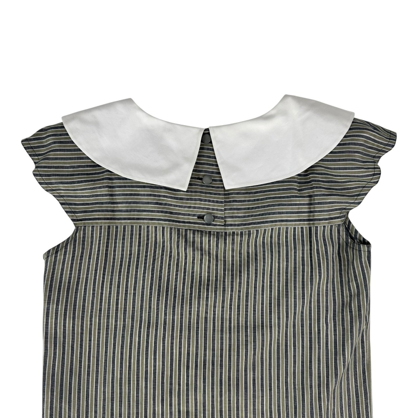 Dior Vintage Striped Collar Dress