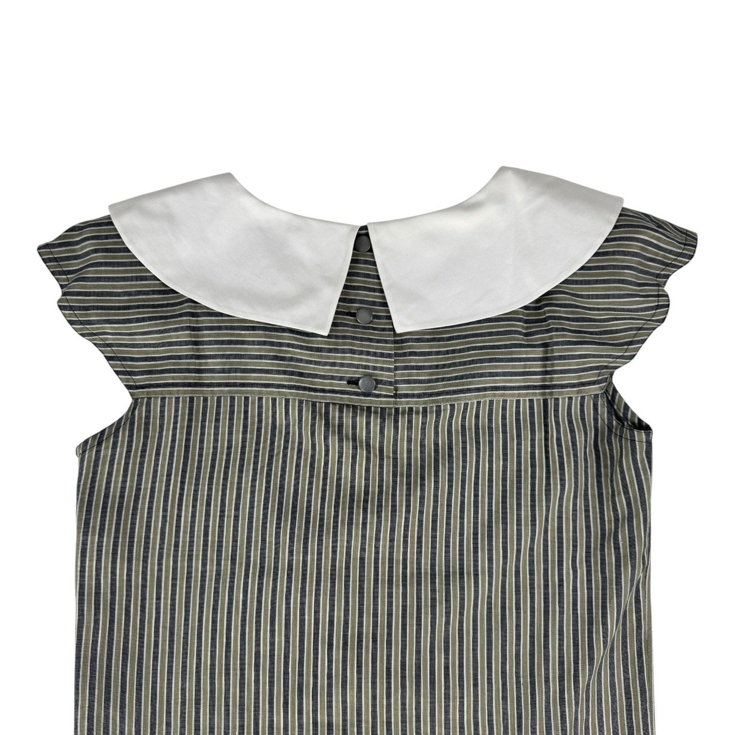 Dior Vintage Striped Collar Dress