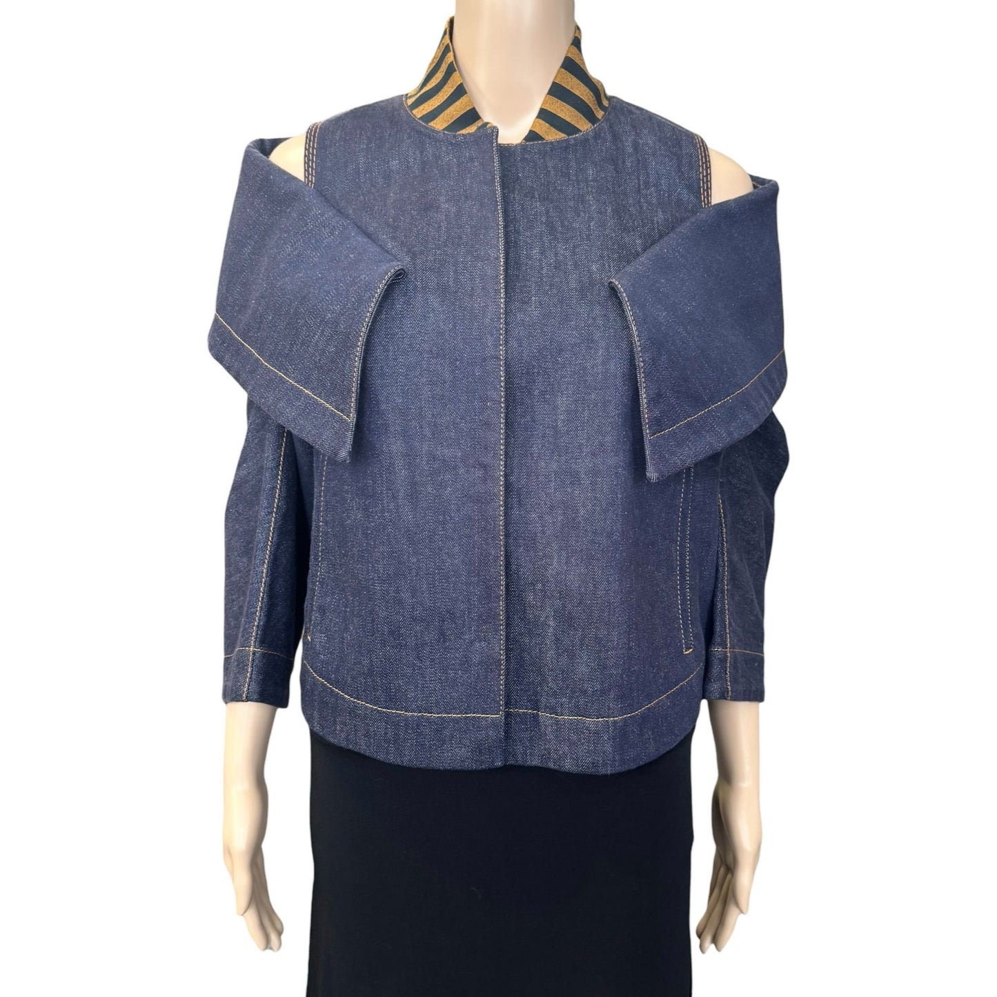 Fendi Cold-Shoulder Denim Jacket