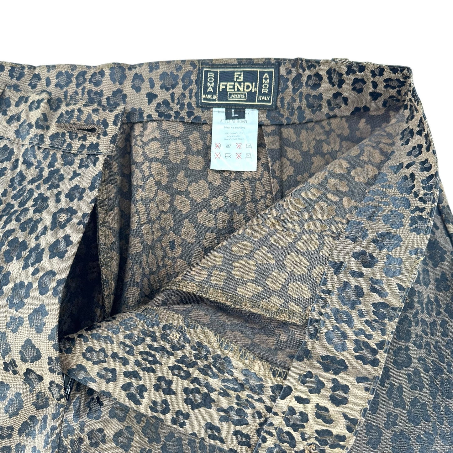 Fendi Vintage Leopard Print Pant
