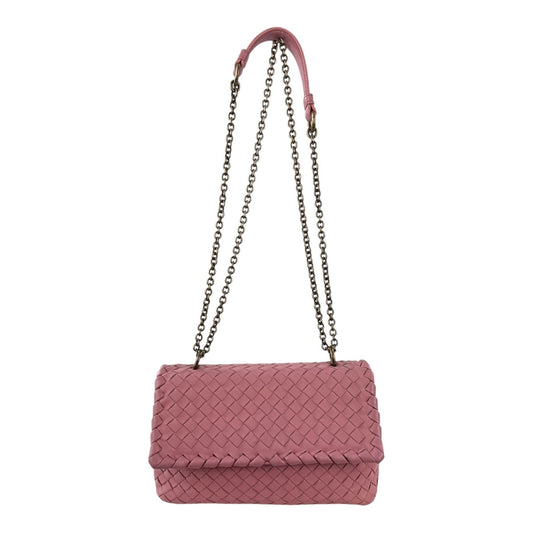 Bottega Veneta Pink Intrecciato Leather Olimpia Crossbody Bag
