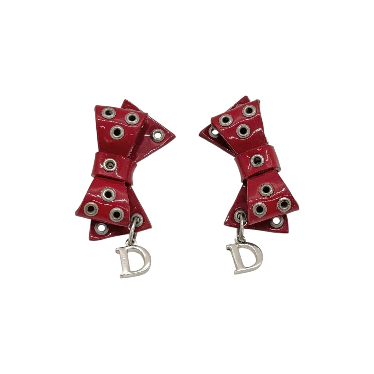 Dior Vintage Grommet Bow Earrings