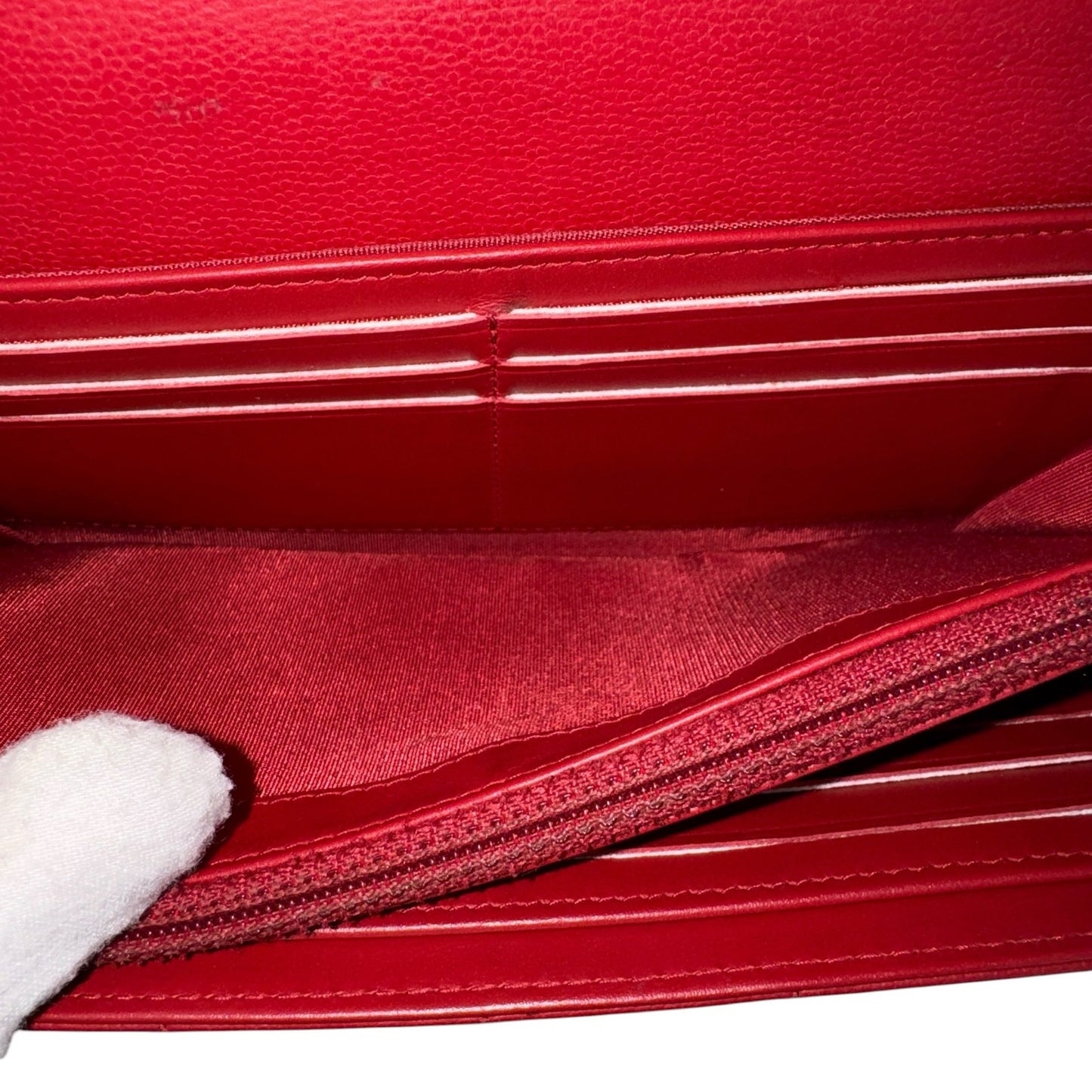 Chanel CC Boy Flap Red Matelassé Wallet