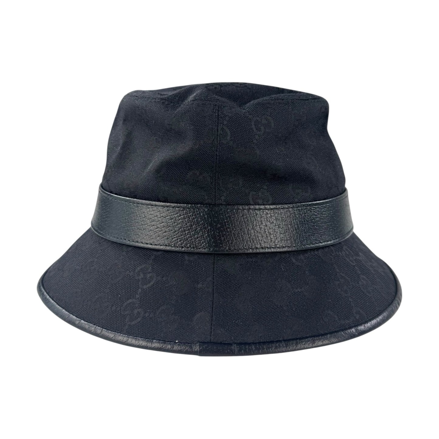 Gucci Monogram Black Bucket Hat