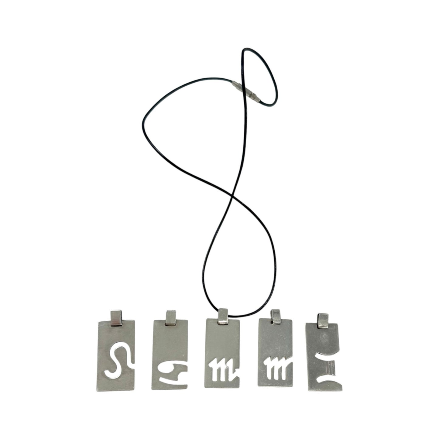 Gucci Sterling Silver Zodiac Pendant Necklace Set