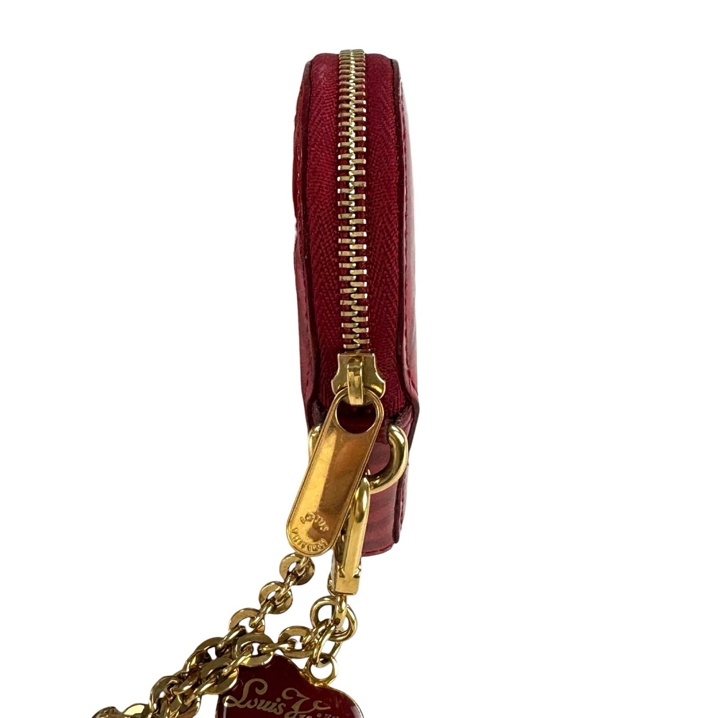 Louis Vuitton Vernis Striped Heart Zippy Pouch