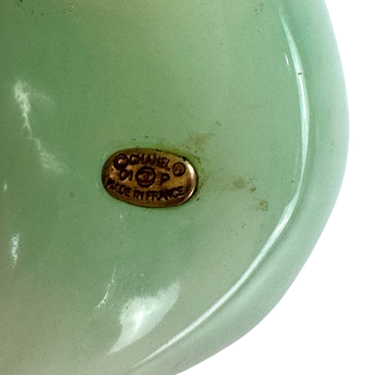 Chanel CC Faux Jade Ring