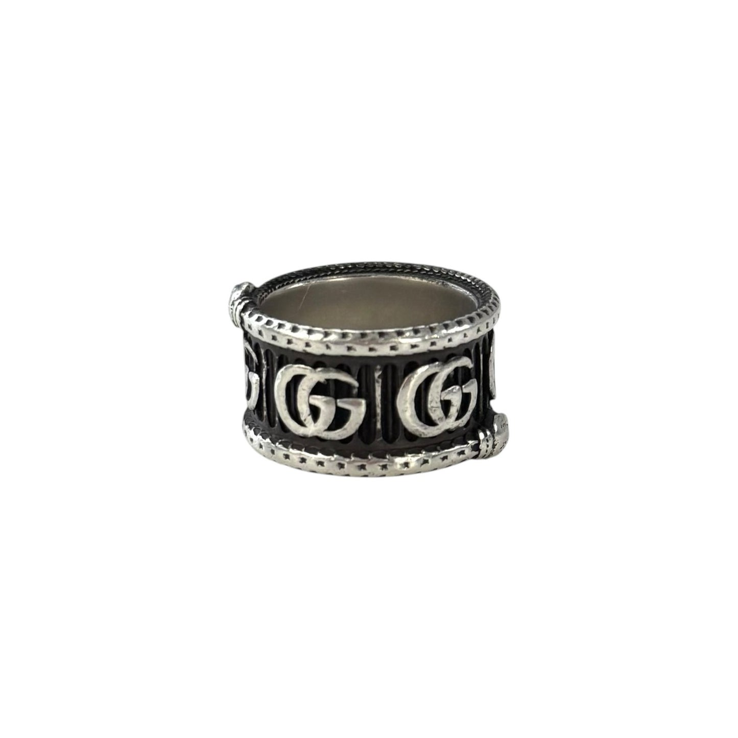 Gucci Sterling Silver GG Marmont Snake Ring