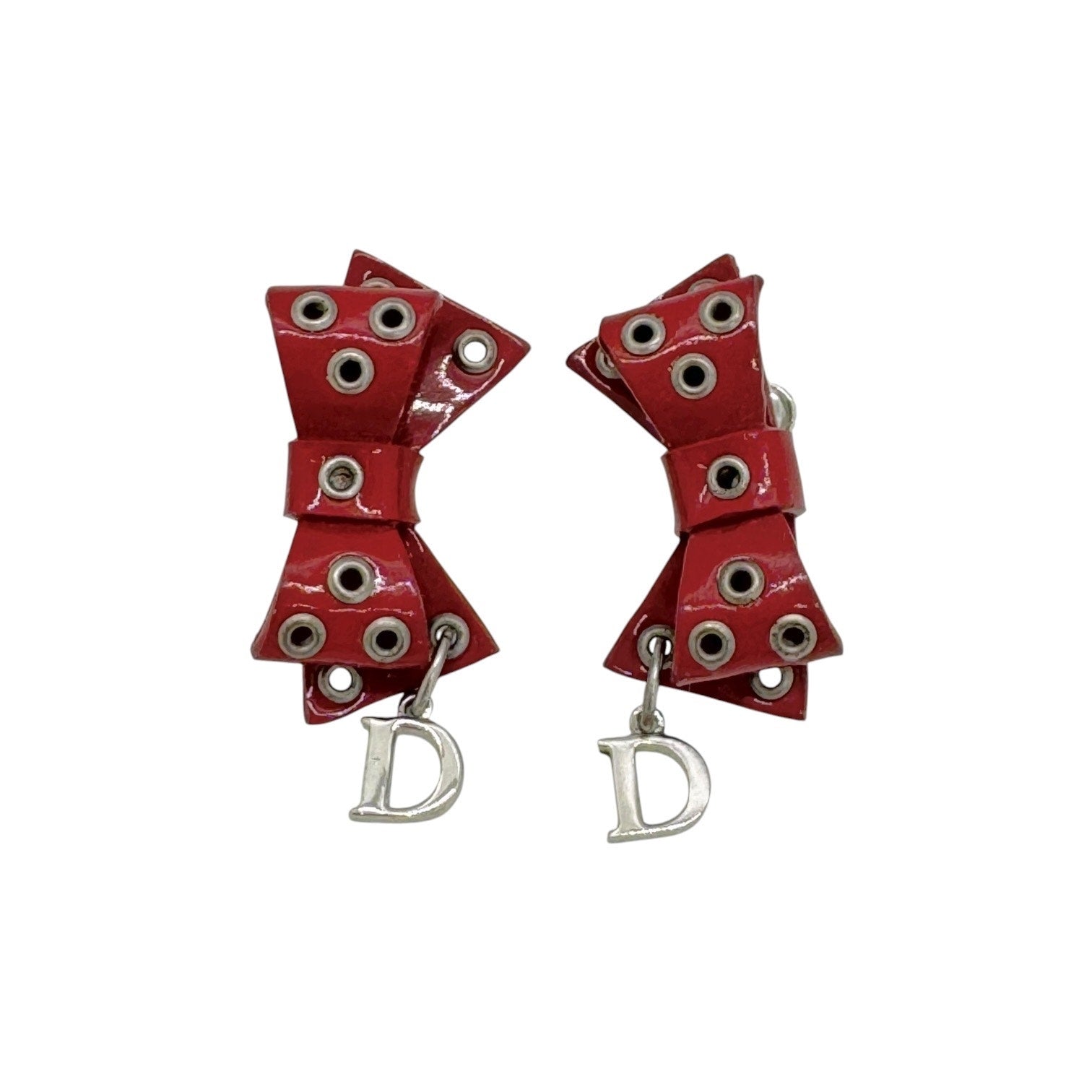 Dior Vintage Grommet Bow Earrings