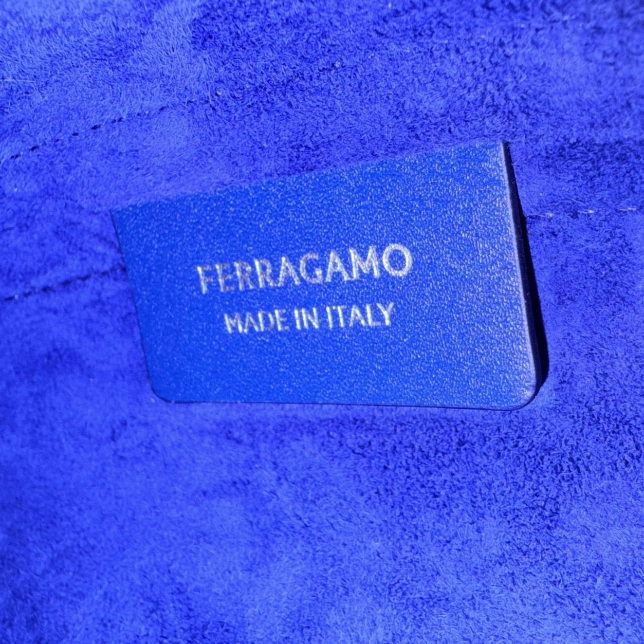 Ferragamo Royal Blue Gancini Mini Hobo Two-Way Bag