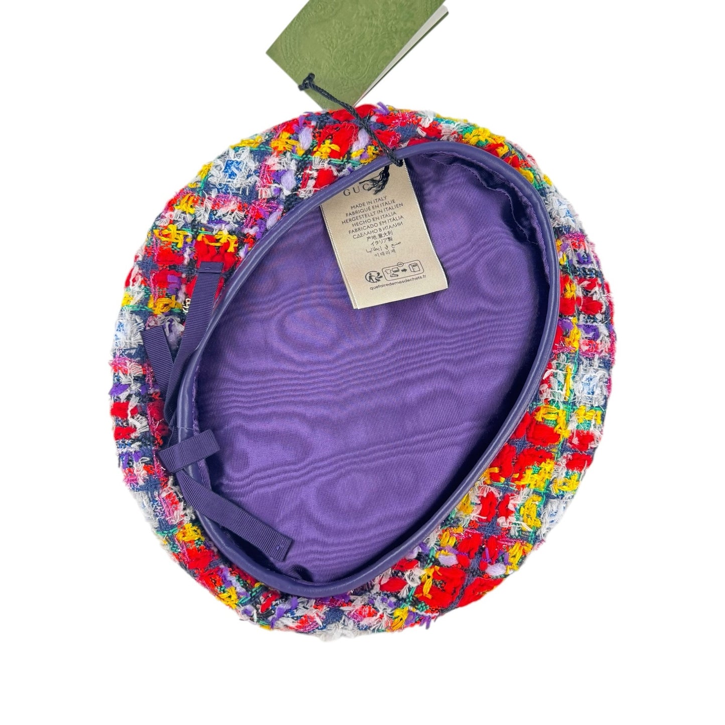 Gucci Multicolor Lame Tweed Beret