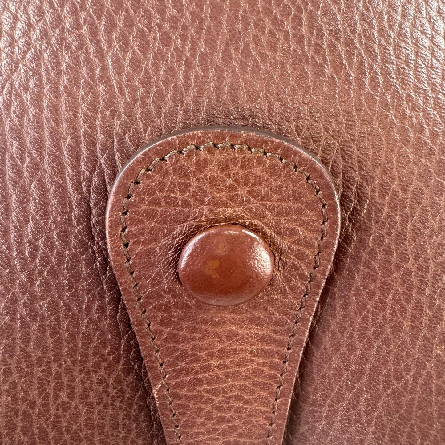 Hermes Brown Leather Taurillon Clemence Evelyne Gen I PM Bag